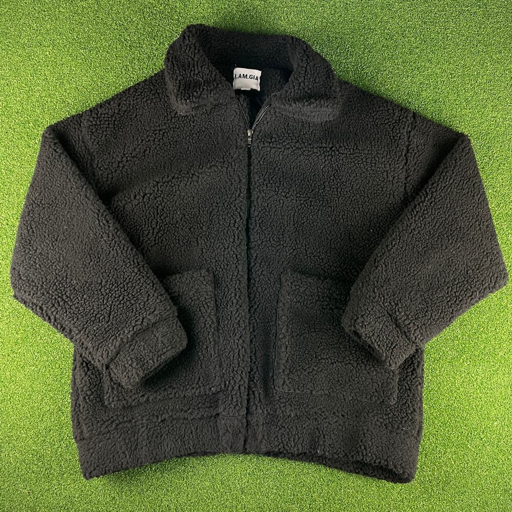 I.AM.GIA Black Oversize Chunky Teddy Sherpa Pixie Coat Sz XS